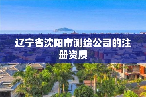 辽宁省沈阳市测绘公司的注册资质