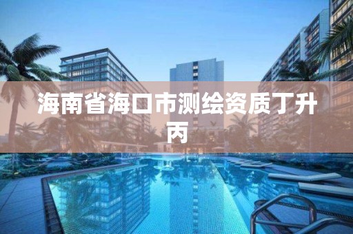 海南省海口市测绘资质丁升丙