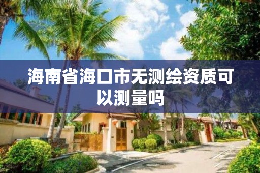 海南省海口市无测绘资质可以测量吗