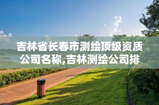 吉林省长春市测绘顶级资质公司名称,吉林测绘公司排名。