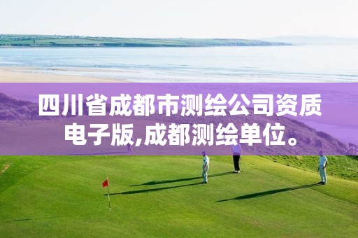 四川省成都市测绘公司资质电子版,成都测绘单位。