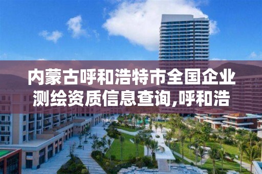 内蒙古呼和浩特市全国企业测绘资质信息查询,呼和浩特测绘院。