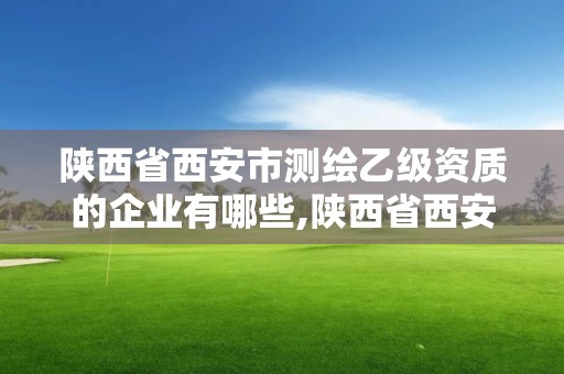 陕西省西安市测绘乙级资质的企业有哪些,陕西省西安市测绘乙级资质的企业有哪些。