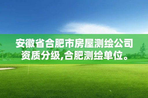 安徽省合肥市房屋测绘公司资质分级,合肥测绘单位。