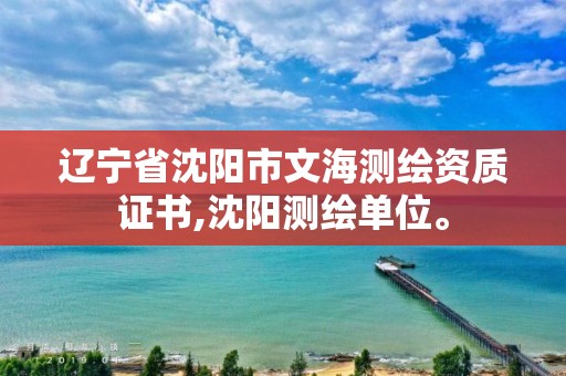 辽宁省沈阳市文海测绘资质证书,沈阳测绘单位。