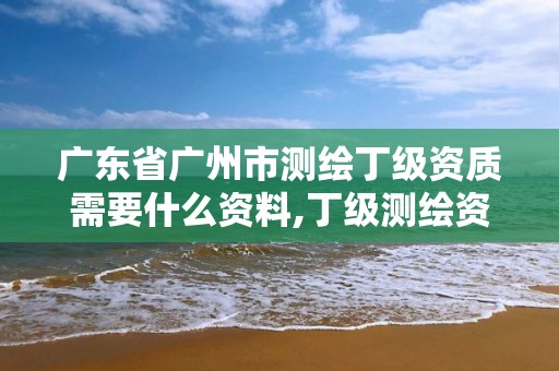 广东省广州市测绘丁级资质需要什么资料,丁级测绘资质要求。