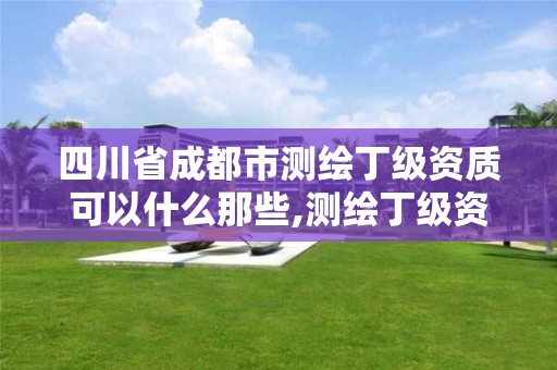 四川省成都市测绘丁级资质可以什么那些,测绘丁级资质承接业务范围。