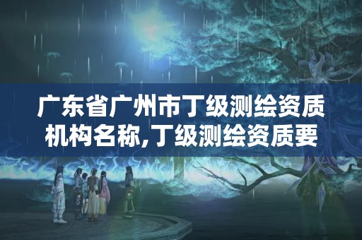 广东省广州市丁级测绘资质机构名称,丁级测绘资质要求。