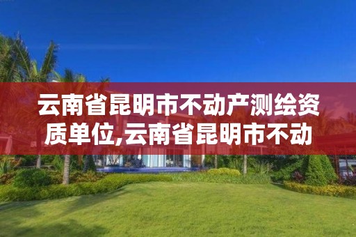 云南省昆明市不动产测绘资质单位,云南省昆明市不动产测绘资质单位有哪些。