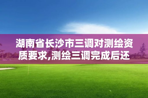 湖南省长沙市三调对测绘资质要求,测绘三调完成后还有什么项目。