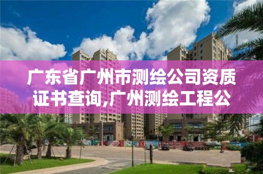 广东省广州市测绘公司资质证书查询,广州测绘工程公司。