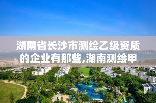 湖南省长沙市测绘乙级资质的企业有那些,湖南测绘甲级资质单位。