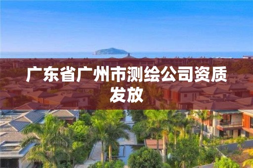 广东省广州市测绘公司资质发放