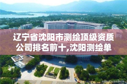 辽宁省沈阳市测绘顶级资质公司排名前十,沈阳测绘单位排名。