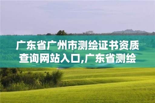 广东省广州市测绘证书资质查询网站入口,广东省测绘资质管理系统。