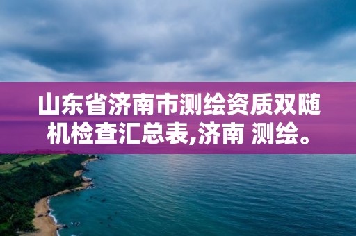 山东省济南市测绘资质双随机检查汇总表,济南 测绘。