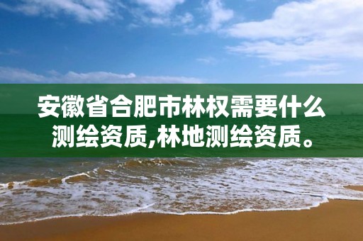 安徽省合肥市林权需要什么测绘资质,林地测绘资质。