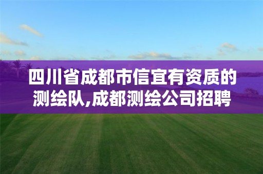 四川省成都市信宜有资质的测绘队,成都测绘公司招聘。