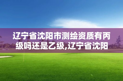 辽宁省沈阳市测绘资质有丙级吗还是乙级,辽宁省沈阳市测绘资质有丙级吗还是乙级。