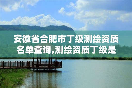 安徽省合肥市丁级测绘资质名单查询,测绘资质丁级是什么意思。