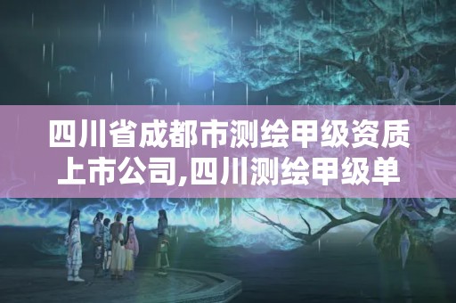 四川省成都市测绘甲级资质上市公司,四川测绘甲级单位有哪些。