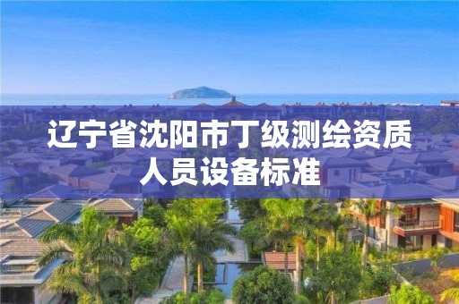 辽宁省沈阳市丁级测绘资质人员设备标准