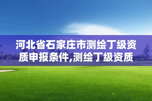 河北省石家庄市测绘丁级资质申报条件,测绘丁级资质承接业务范围。