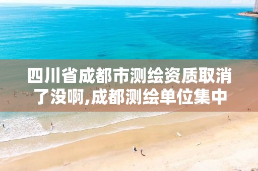 四川省成都市测绘资质取消了没啊,成都测绘单位集中在哪些地方。