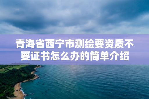 青海省西宁市测绘要资质不要证书怎么办的简单介绍