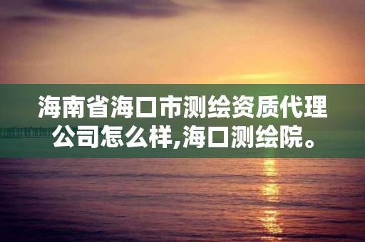 海南省海口市测绘资质代理公司怎么样,海口测绘院。