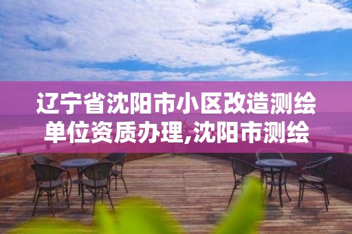 辽宁省沈阳市小区改造测绘单位资质办理,沈阳市测绘管理办公室。