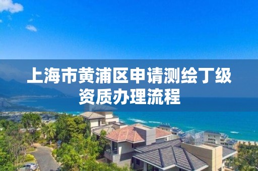 上海市黄浦区申请测绘丁级资质办理流程