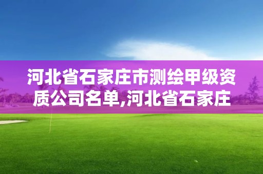 河北省石家庄市测绘甲级资质公司名单,河北省石家庄市测绘甲级资质公司名单公示。