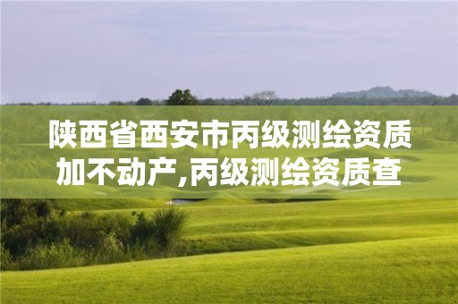 陕西省西安市丙级测绘资质加不动产,丙级测绘资质查询。