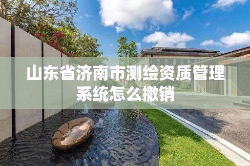 山东省济南市测绘资质管理系统怎么撤销