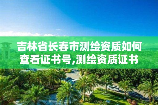 吉林省长春市测绘资质如何查看证书号,测绘资质证书编号。