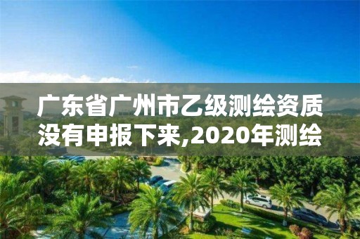 广东省广州市乙级测绘资质没有申报下来,2020年测绘资质乙级需要什么条件。