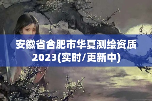 安徽省合肥市华夏测绘资质2023(实时/更新中)