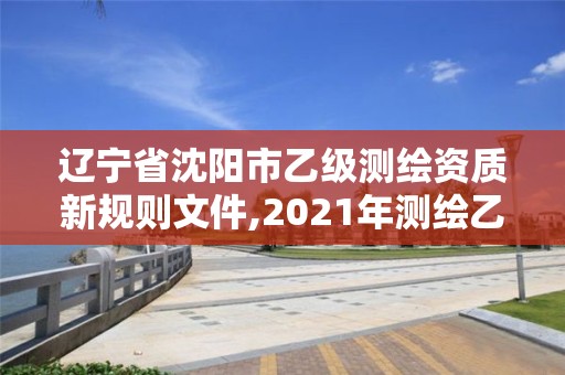 辽宁省沈阳市乙级测绘资质新规则文件,2021年测绘乙级资质。