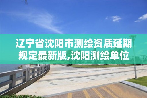 辽宁省沈阳市测绘资质延期规定最新版,沈阳测绘单位排名。