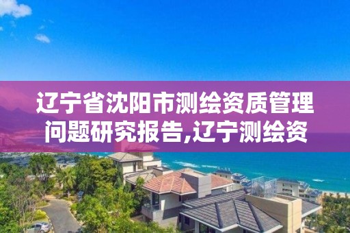 辽宁省沈阳市测绘资质管理问题研究报告,辽宁测绘资质查询。