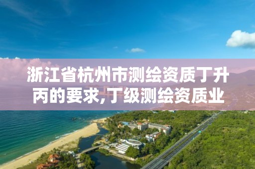 浙江省杭州市测绘资质丁升丙的要求,丁级测绘资质业务范围有哪些。