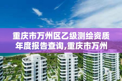 重庆市万州区乙级测绘资质年度报告查询,重庆市万州区乙级测绘资质年度报告查询。