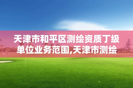 天津市和平区测绘资质丁级单位业务范围,天津市测绘院待遇怎么样。