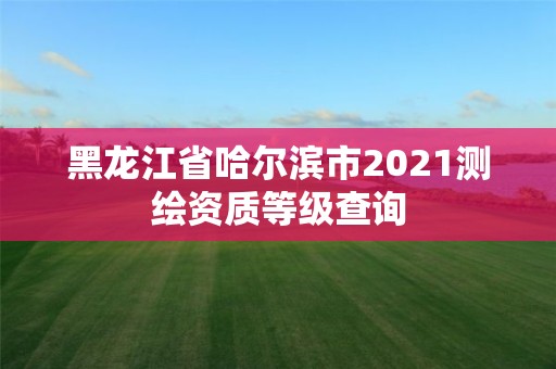 黑龙江省哈尔滨市2021测绘资质等级查询