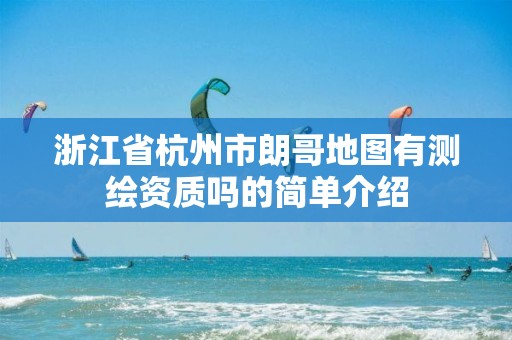 浙江省杭州市朗哥地图有测绘资质吗的简单介绍