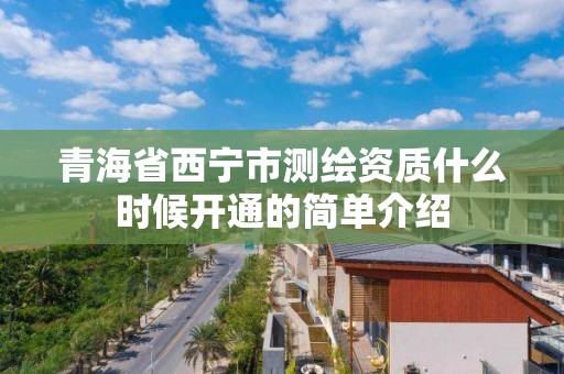 青海省西宁市测绘资质什么时候开通的简单介绍