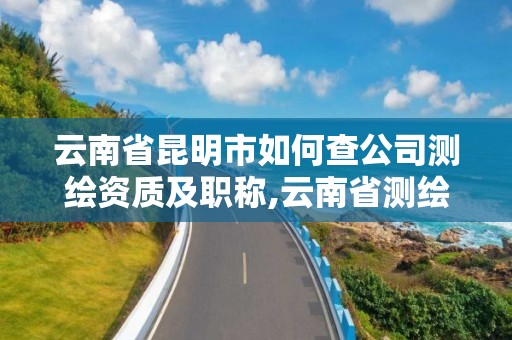 云南省昆明市如何查公司测绘资质及职称,云南省测绘资质查询。