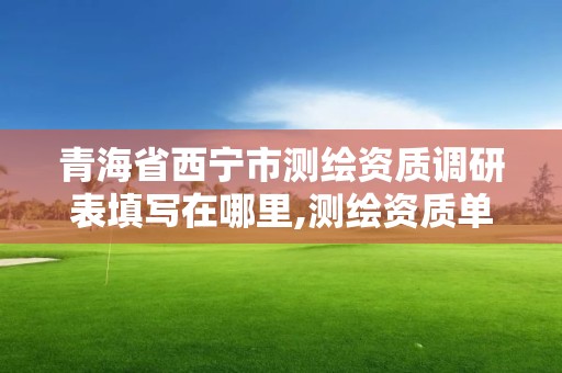 青海省西宁市测绘资质调研表填写在哪里,测绘资质单位查询入口。