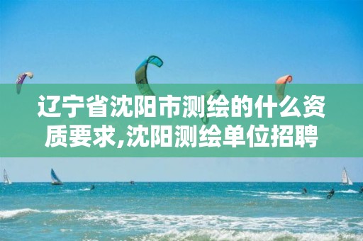 辽宁省沈阳市测绘的什么资质要求,沈阳测绘单位招聘。